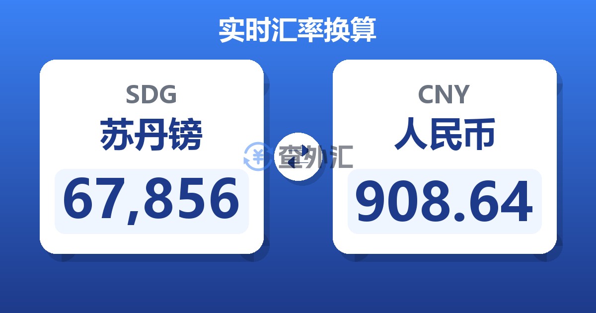 67,856苏丹镑兑人民币