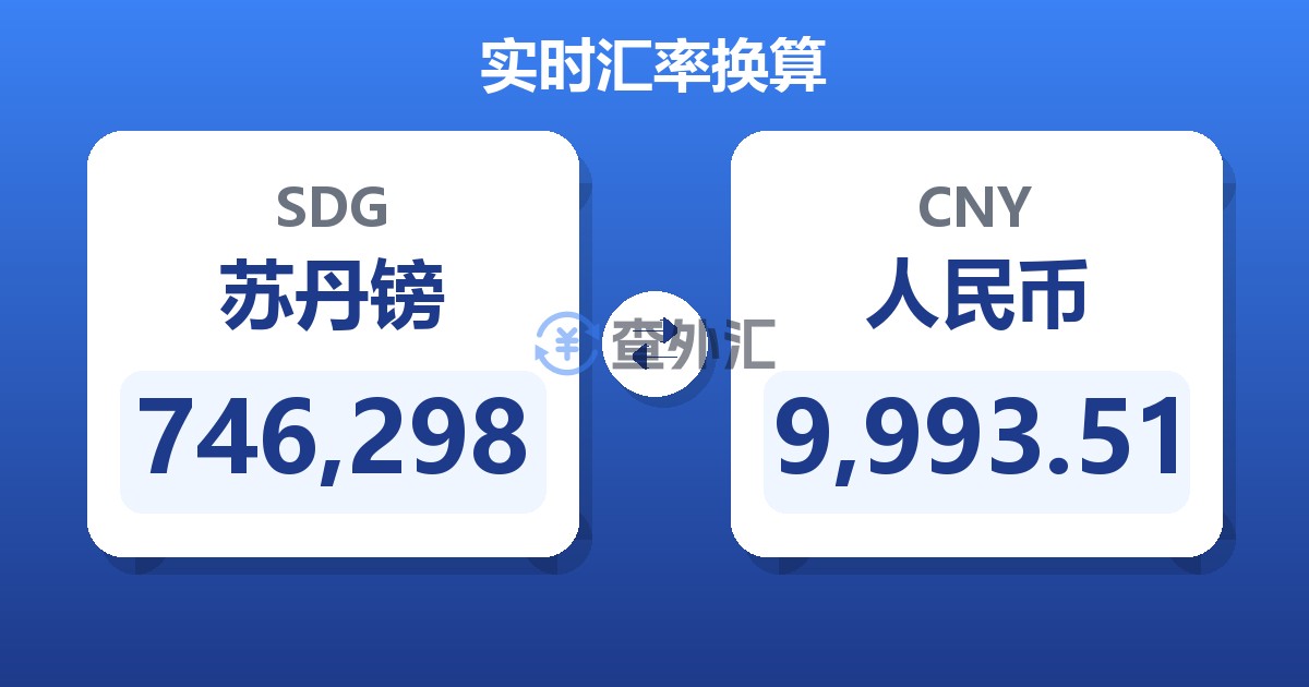 746,298苏丹镑兑人民币