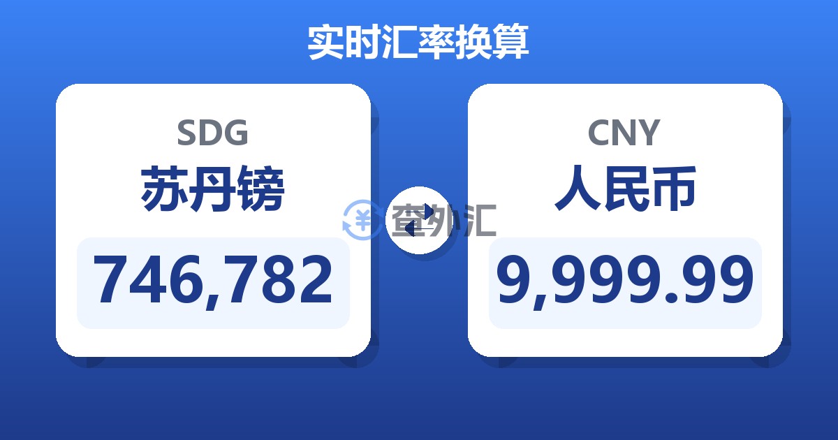 746,782苏丹镑兑人民币