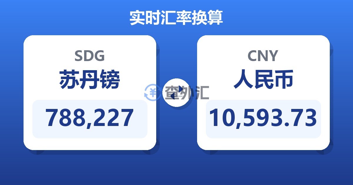 788,227苏丹镑兑人民币
