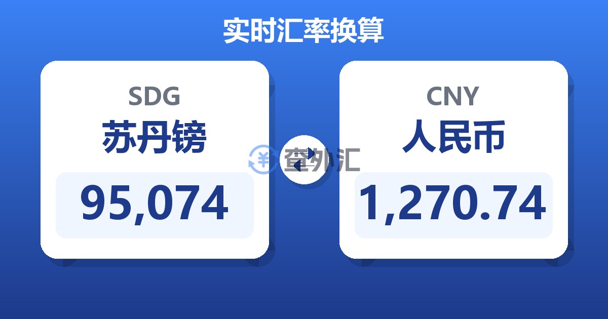 95,074苏丹镑兑人民币