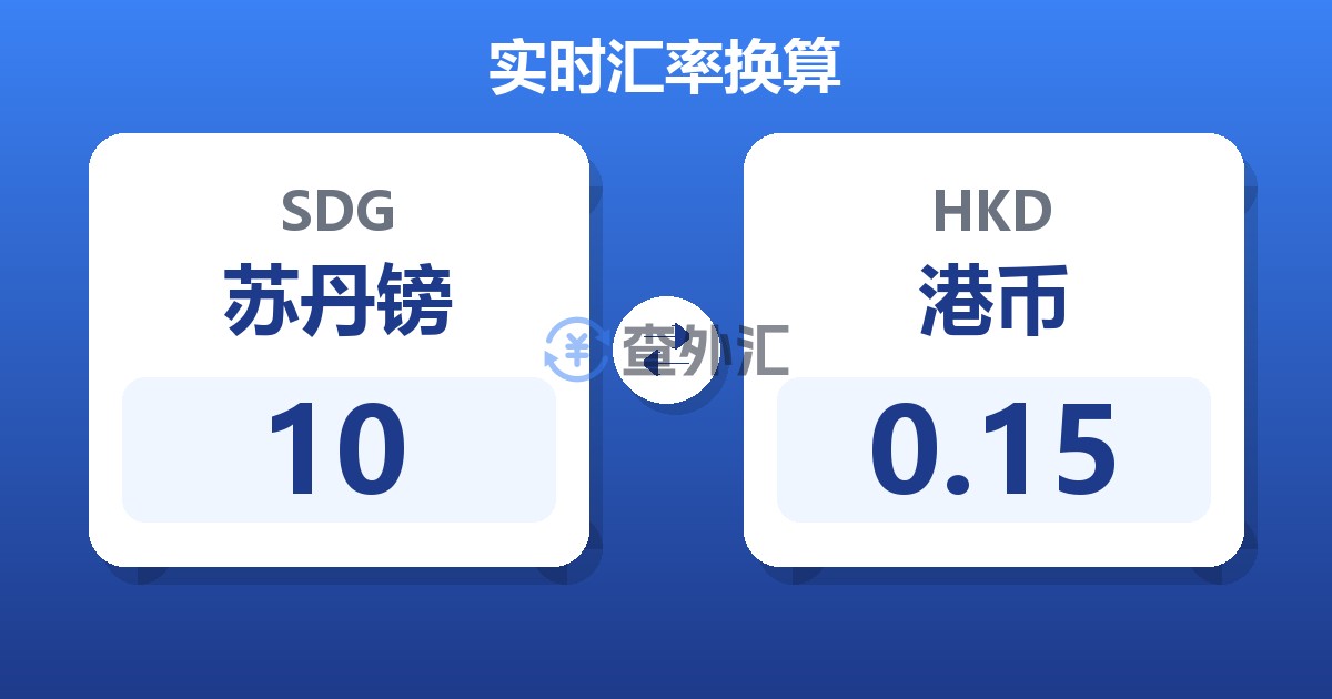 10苏丹镑兑港币