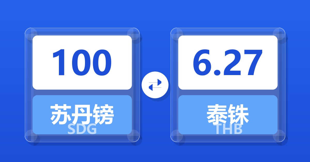 100苏丹镑兑泰铢