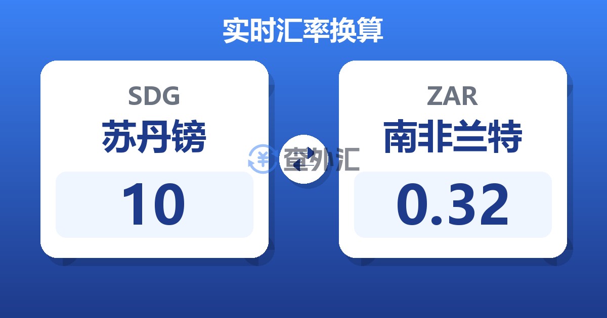 10苏丹镑兑南非兰特