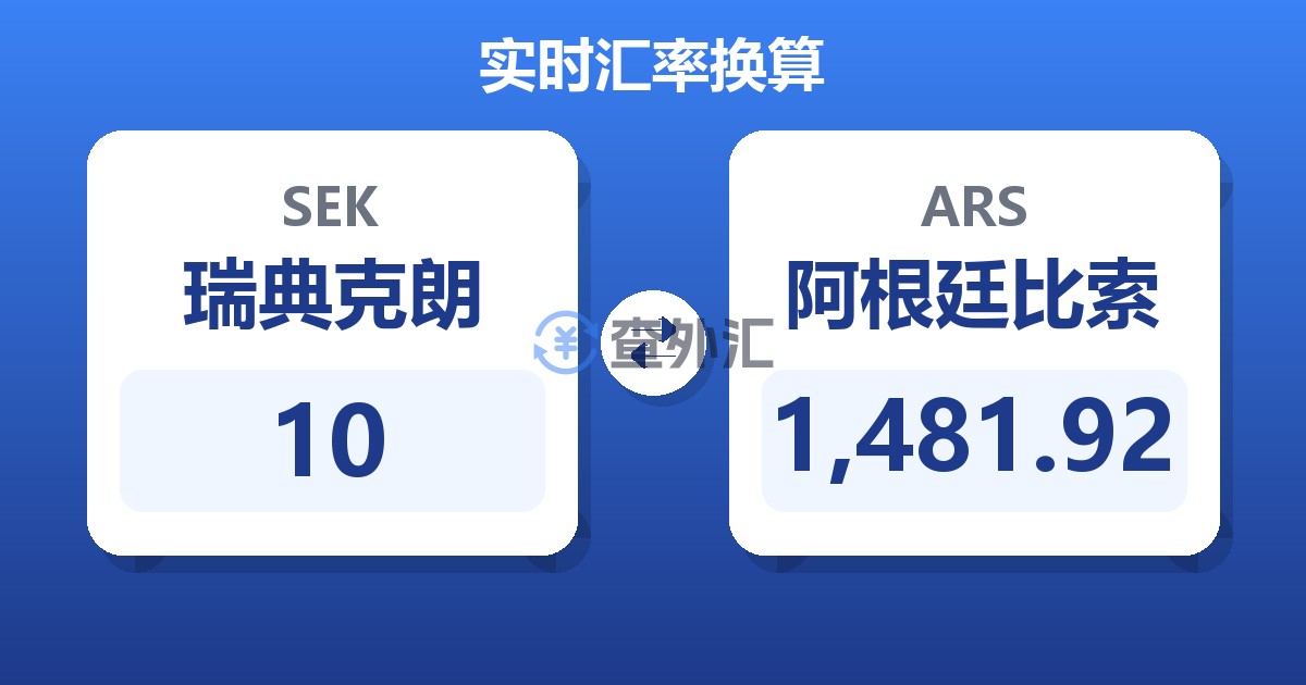 10瑞典克朗兑阿根廷比索