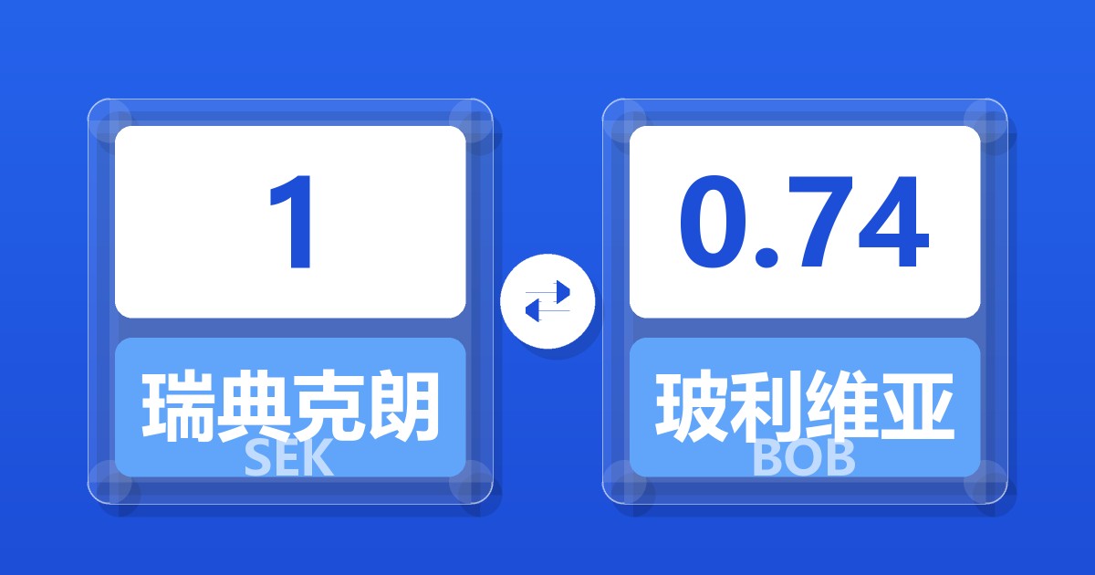 1瑞典克朗兑玻利维亚诺