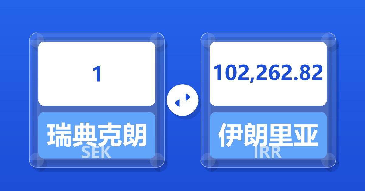 1瑞典克朗兑伊朗里亚尔
