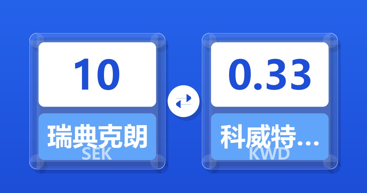 10瑞典克朗兑科威特第纳尔