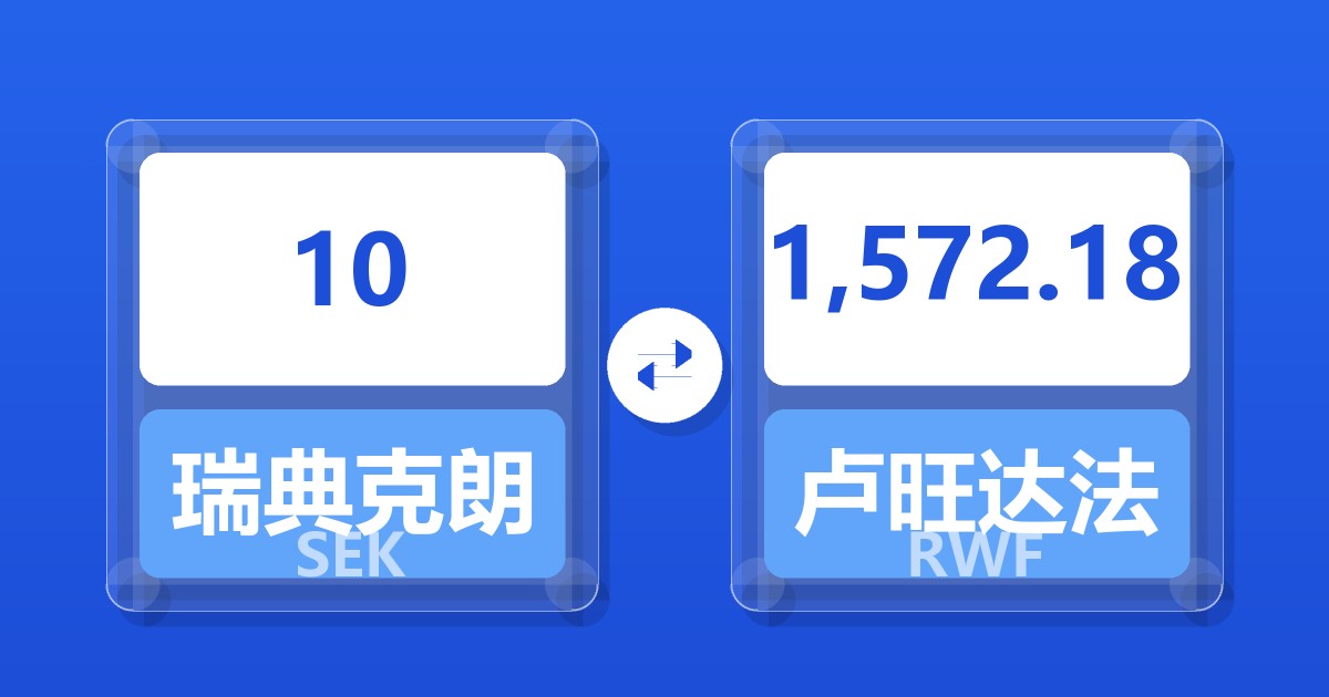 10瑞典克朗兑卢旺达法郎