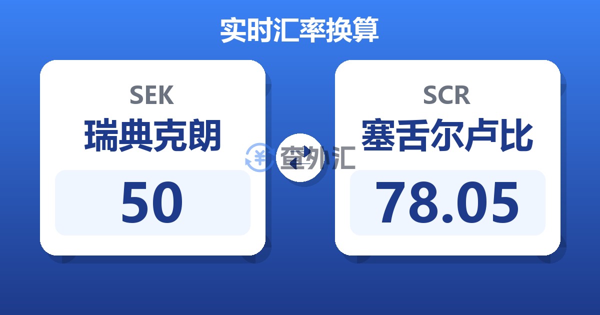 50瑞典克朗兑塞舌尔卢比