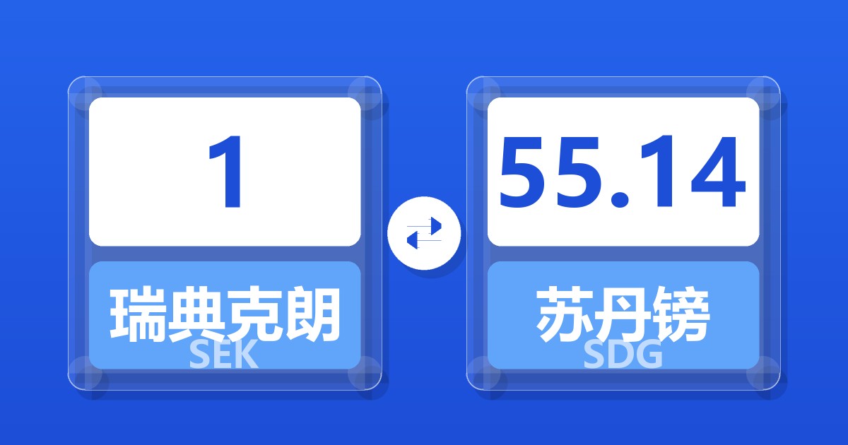 1瑞典克朗兑苏丹镑