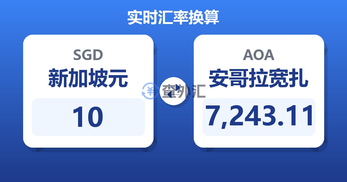 10新加坡元兑安哥拉宽扎