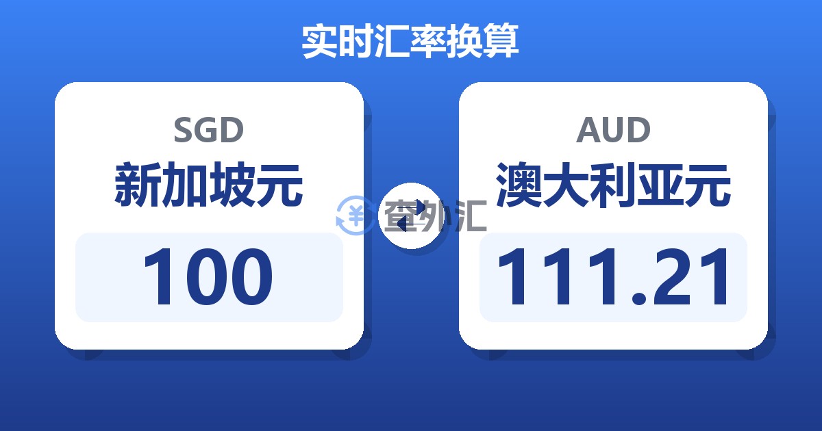 100新加坡元兑澳大利亚元