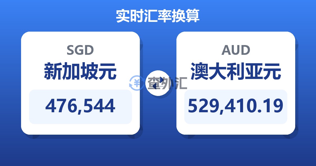 476,544新加坡元兑澳大利亚元