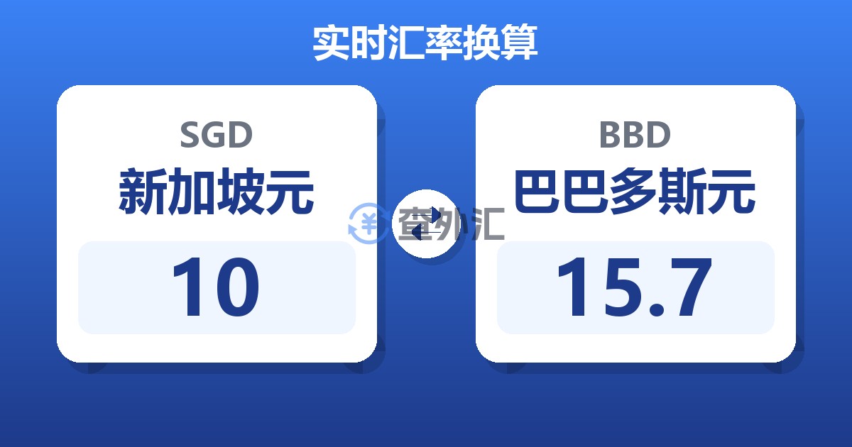 10新加坡元兑巴巴多斯元