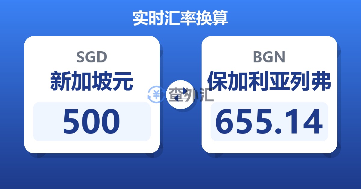 500新加坡元兑保加利亚列弗