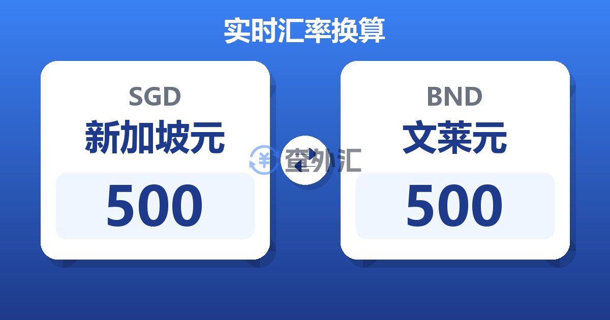 500新加坡元兑文莱元
