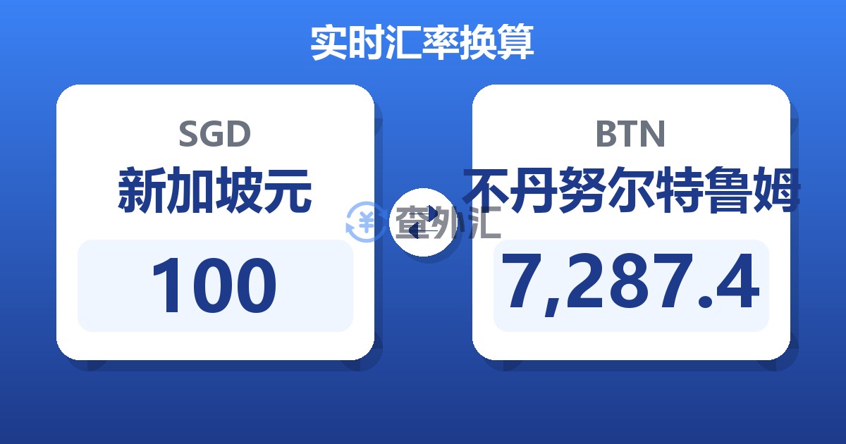 100新加坡元兑不丹努尔特鲁姆