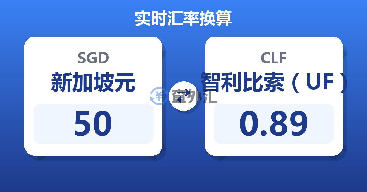 50新加坡元兑智利比索（UF）