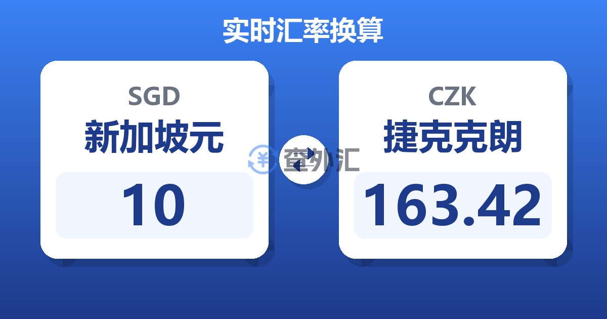 10新加坡元兑捷克克朗