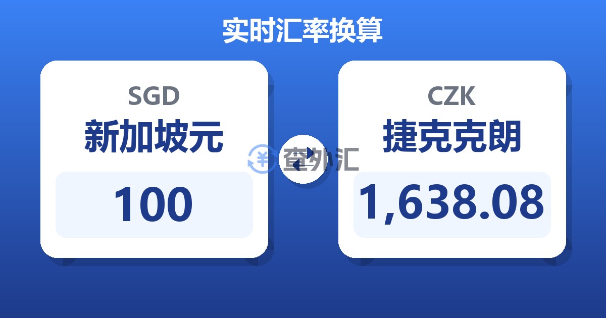 100新加坡元兑捷克克朗