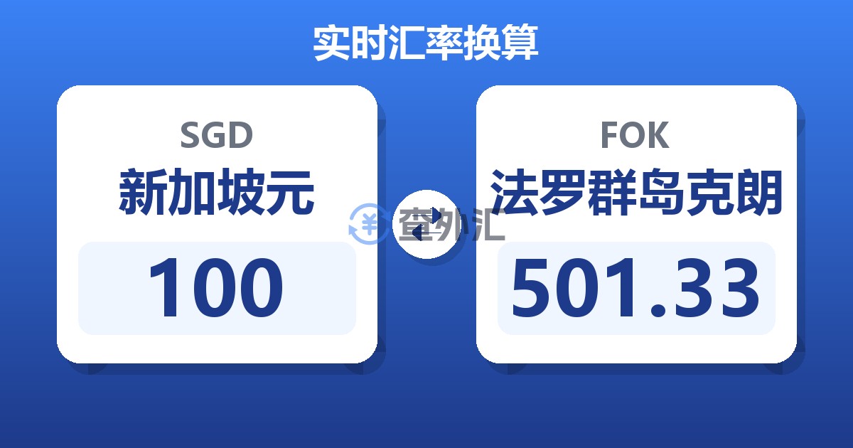 100新加坡元兑法罗群岛克朗