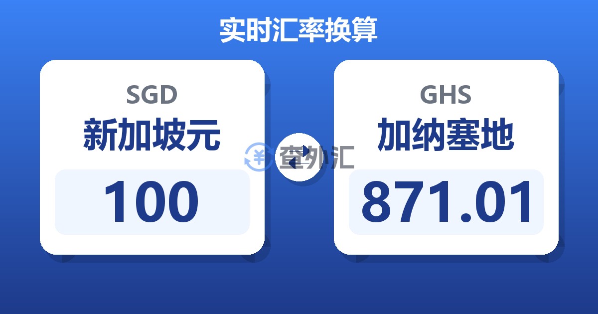 100新加坡元兑加纳塞地