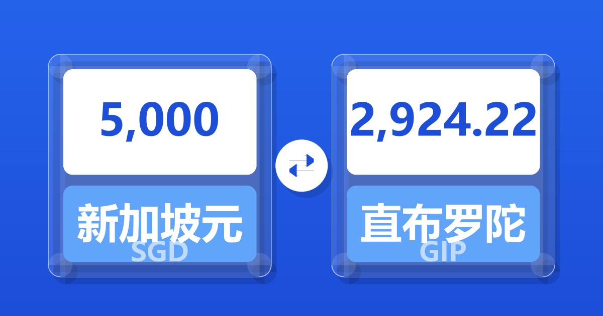 5,000新加坡元兑直布罗陀镑