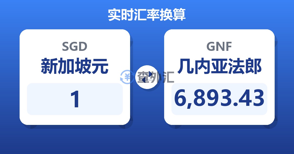 1新加坡元兑几内亚法郎