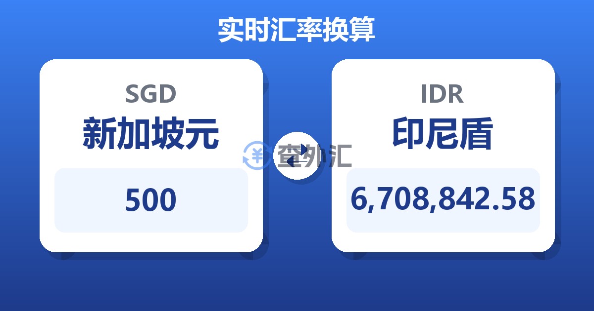 500新加坡元兑印尼盾