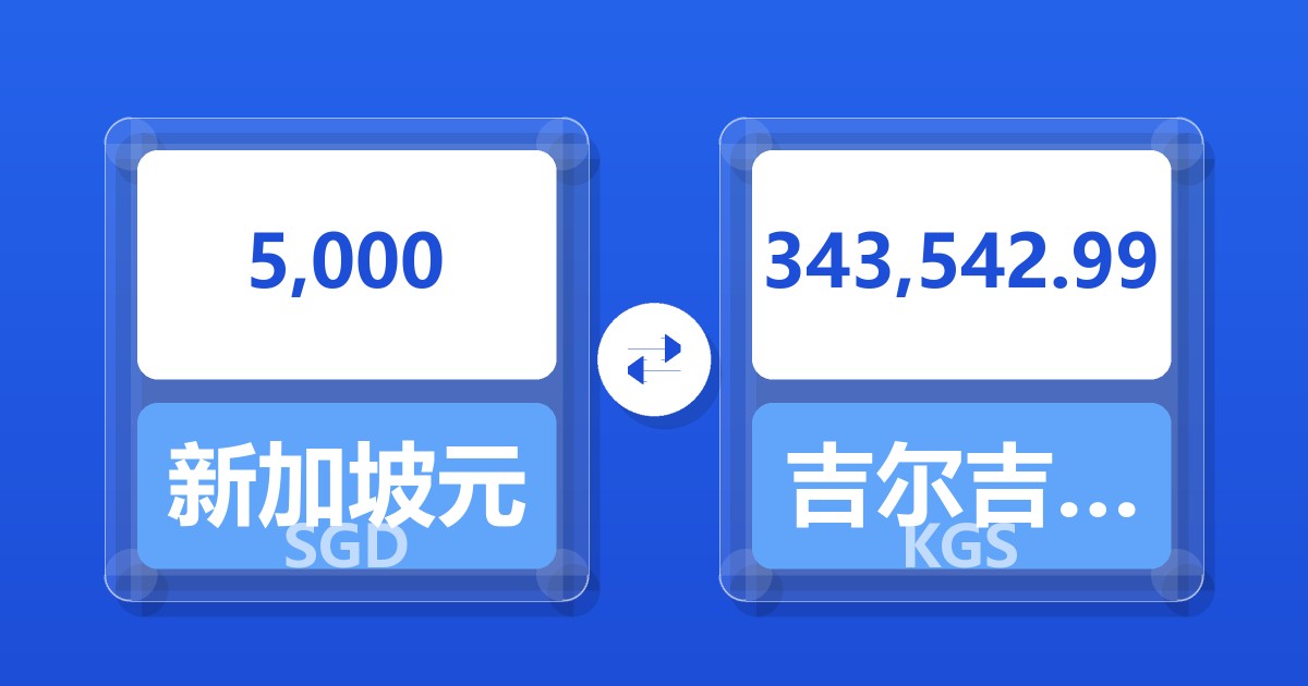 5,000新加坡元兑吉尔吉斯斯坦索姆