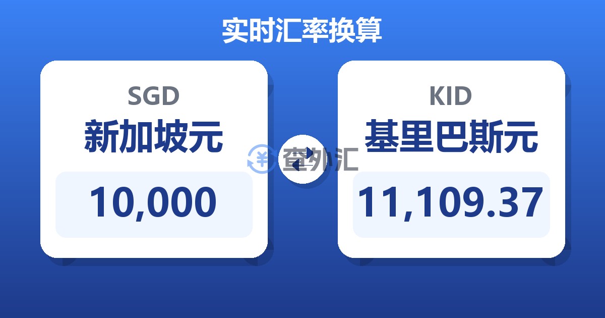 10,000新加坡元兑基里巴斯元