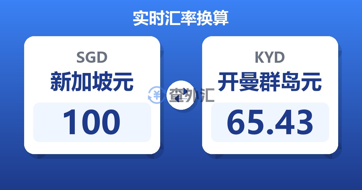 100新加坡元兑开曼群岛元