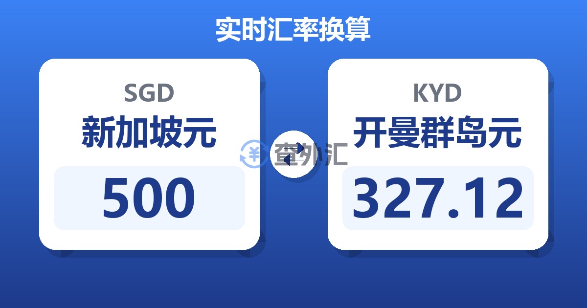 500新加坡元兑开曼群岛元