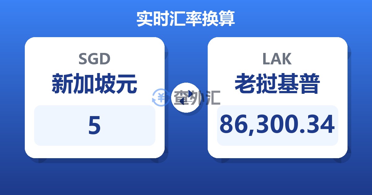 5新加坡元兑老挝基普