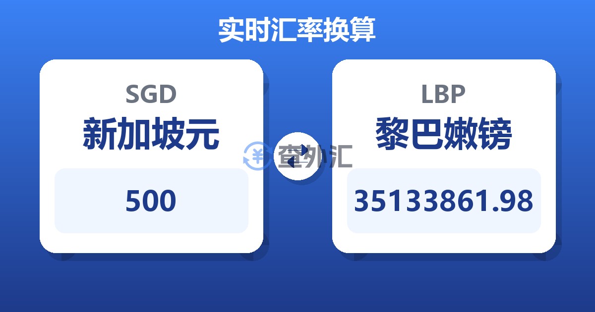 500新加坡元兑黎巴嫩镑