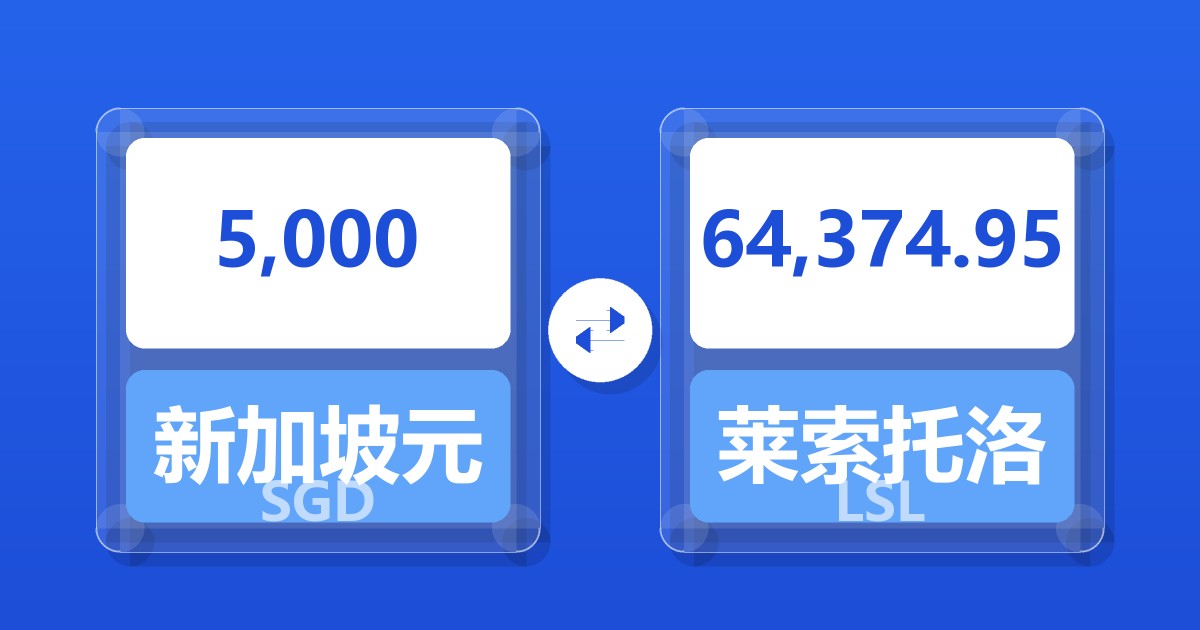 5,000新加坡元兑莱索托洛蒂
