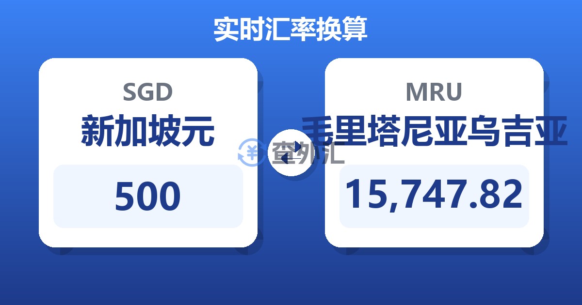 500新加坡元兑毛里塔尼亚乌吉亚