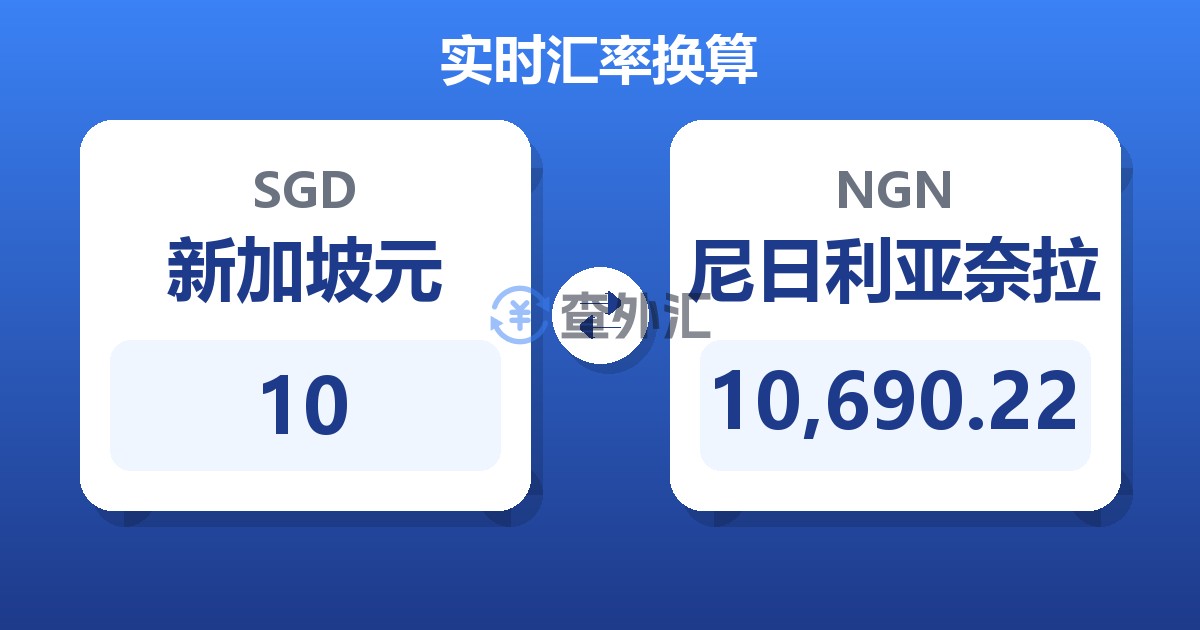 10新加坡元兑尼日利亚奈拉