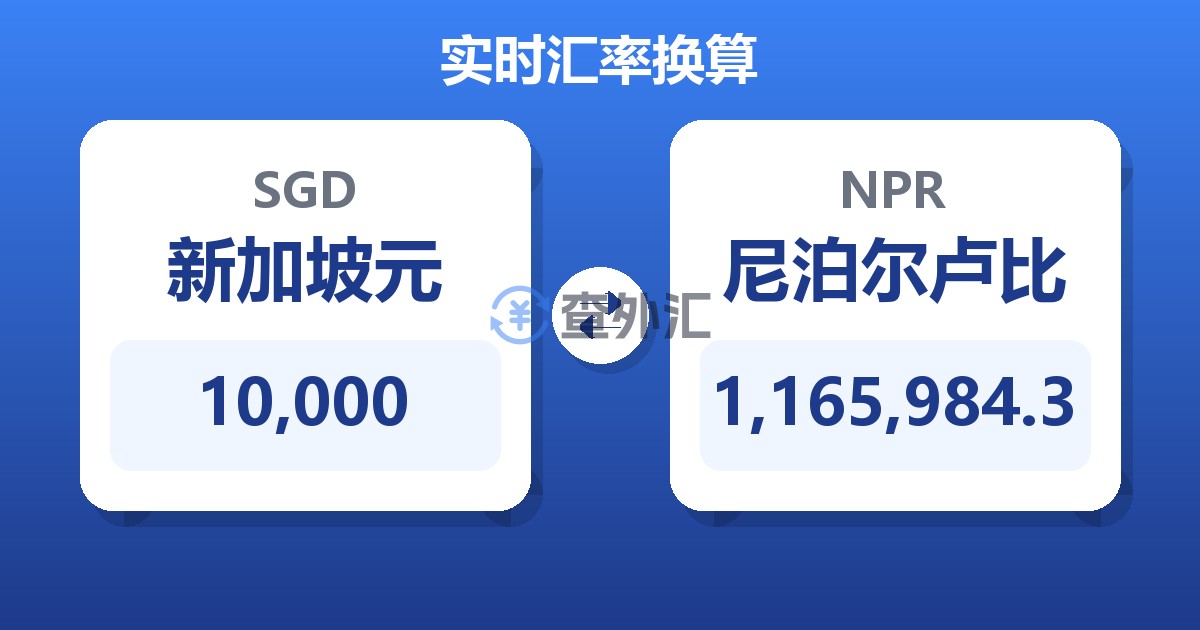 10,000新加坡元兑尼泊尔卢比