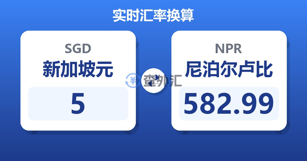 5新加坡元兑尼泊尔卢比