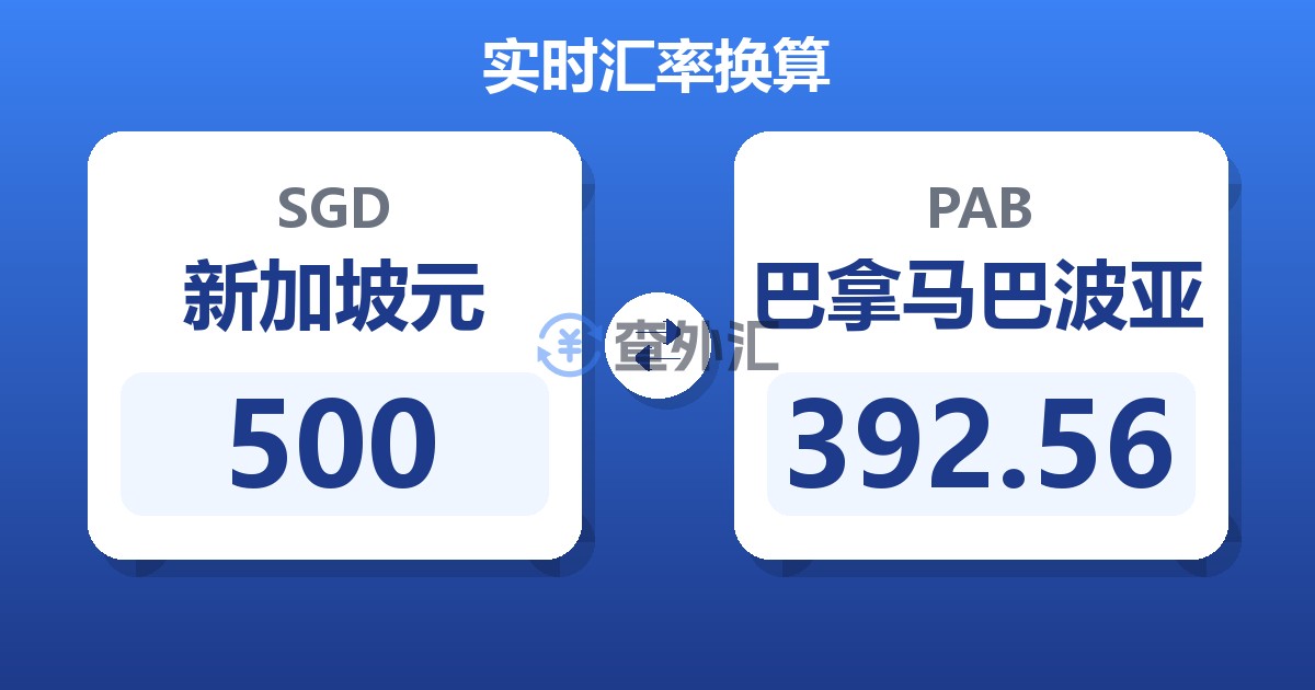 500新加坡元兑巴拿马巴波亚