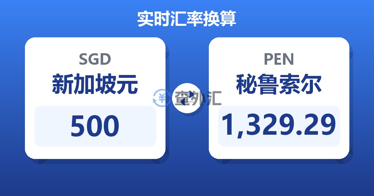 500新加坡元兑秘鲁索尔