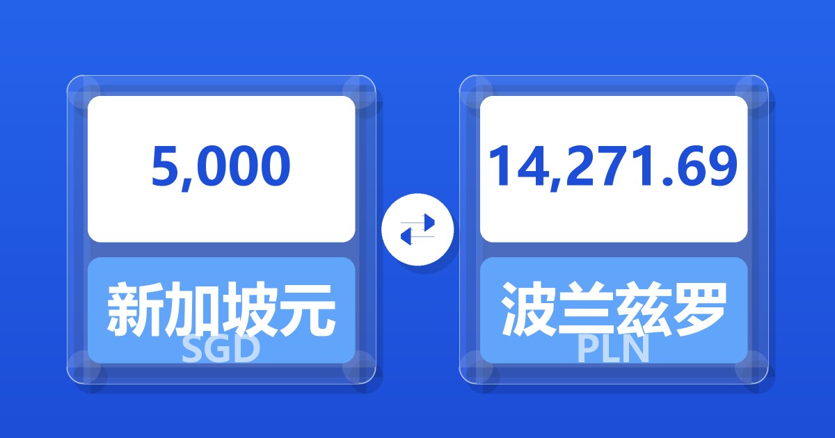 5,000新加坡元兑波兰兹罗提