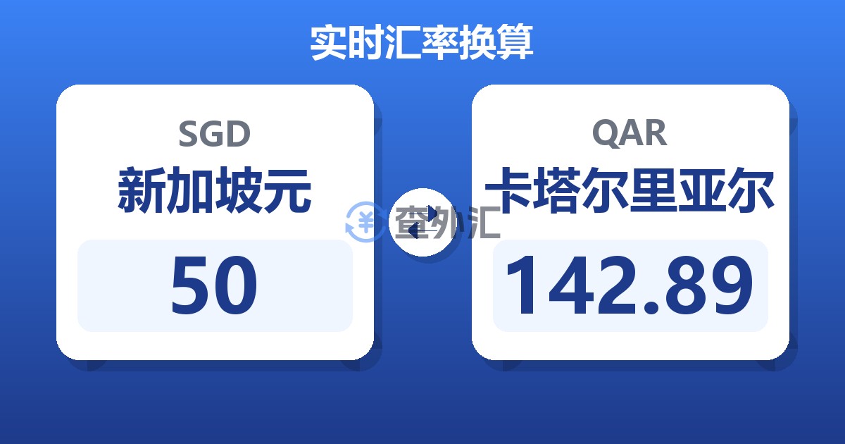 50新加坡元兑卡塔尔里亚尔