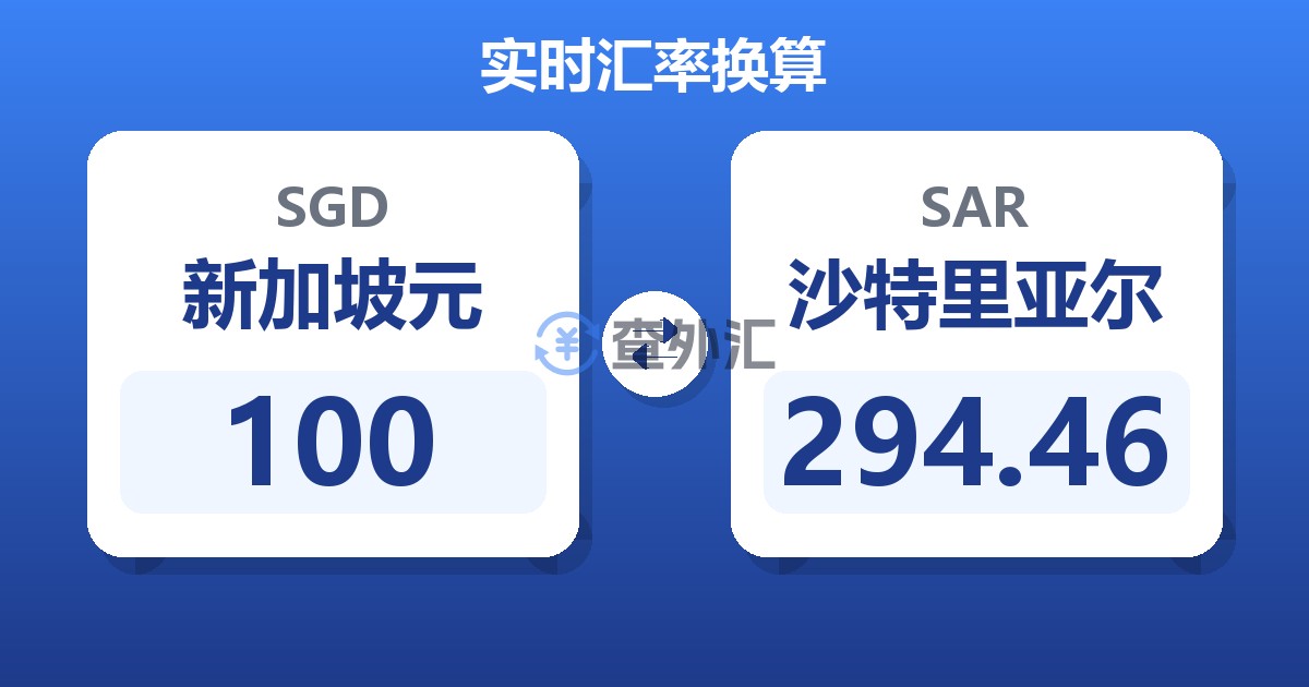 100新加坡元兑沙特里亚尔