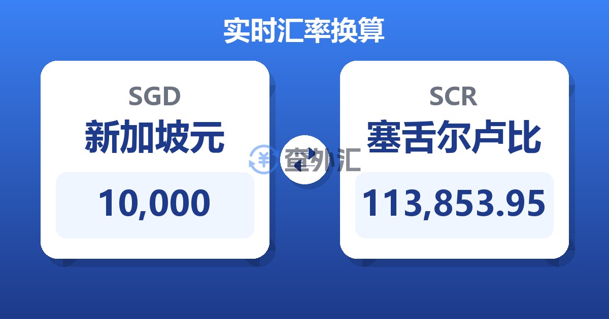 10,000新加坡元兑塞舌尔卢比