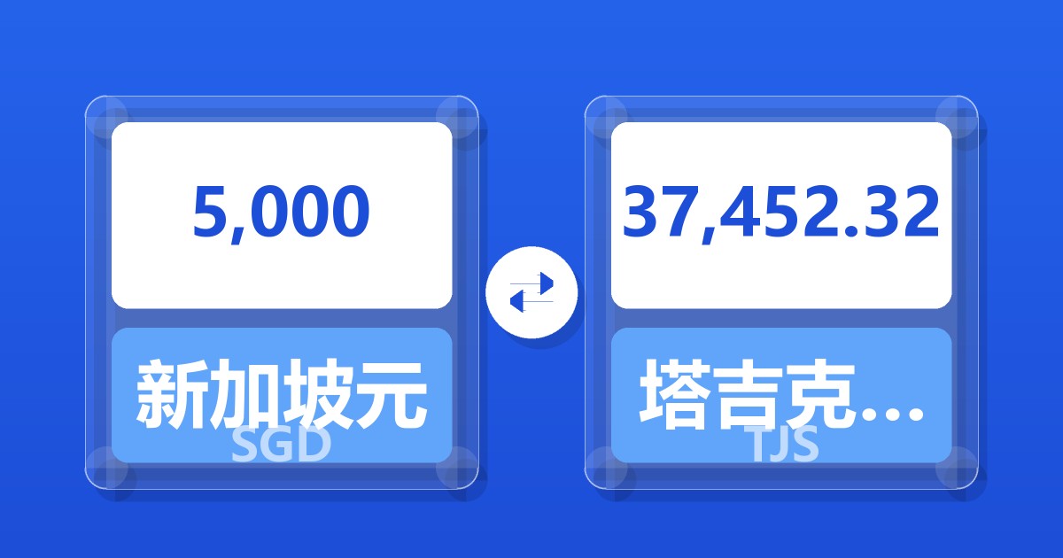 5,000新加坡元兑塔吉克斯坦索莫尼