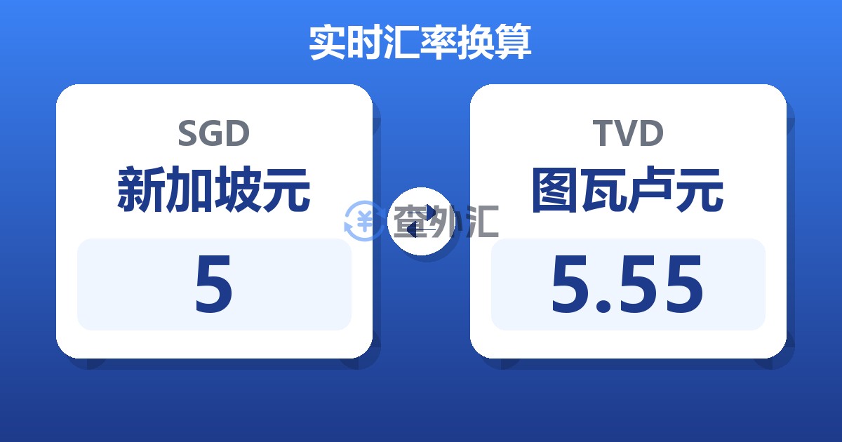5新加坡元兑图瓦卢元