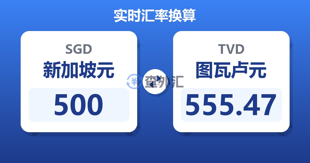 500新加坡元兑图瓦卢元